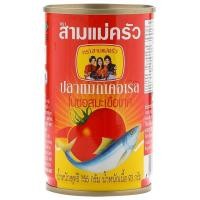 ราคา สามแม่ครัวปลาแมกเคอเรลในซอสมะเขือเทศฝาดึง 155กรัม 3 Lady Cooks Mackerel in Tomato Sauce155g. ⋆ 8850153563059 ✳️ ของแ (40078878185)