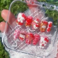 ราคา เล็บปลอมเจลแท้100% เล็บปลอมสีเจลแท้ พร้อมส่ง ลายน่ารัก (48905332796)