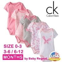 ราคา USA บอดี้สูท เด็ก Calvin Klein Baby Bodysuit แพ็ค 5 ตัว 0-3/3-6M แท้จาก CK USA (6058328871)