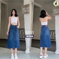 ราคา BabarryJeans กระโปรงยีนส์ งานนำเข้า เกรด Premium สียีนส์ ผ่าหลัง ยาว 31 นิ้ว (24371718750)
