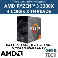 ราคา AMD Ryzen 3 3300X Processor (16M Cache, up to 4.3Ghz, 4 Cores 8 Threads) (45860321392)