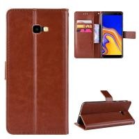 ราคา เหมาะสําหรับ Samsung Galaxy J4 Core เคสโทรศัพท์ซองหนัง J4 Core Crazy Horse รูปแบบป้องกันกรณีการ์ดฝาครอบพลิก (53459062166)