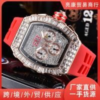 ราคา คลังสินค้าพร้อม จัดส่งด่วน 2020 สไตล์ใหม่ Square Diamond นาฬิกาผู้ชายหกมือ Unisex นาฬิกาควอตซ์ Barrel-Shaped Richard นาฬิกาข้อมือ 26718A7/27 (41082751586)