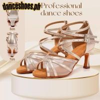 ราคา ตาข่าย Peep Toe รองเท้าเต้นรําแบบละตินของผู้หญิงเซ็กซี่รองเท้าเต้นรําแบบละติน Heeled 5/7CM (42061036898)