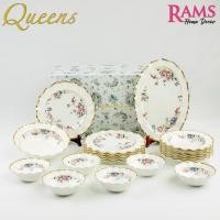 ราคา Queens 20 ชิ้น Superfine Premium Porcelain ชุดอาหารค่ํา / ชุด Pinggan Mangkuk golden daria (42632801482)