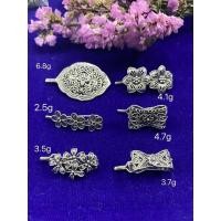 ราคา [เจ๊ปุ้ยเครื่องเงิน]กิ๊บติดผมเงินแท้ 92.5%งานจากช่างฝีมือคุณภาพของจังหวัดน่าน (18809717595)
