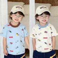 ราคา เสื้อยืดแขนสั้นเด็กผู้ชาย ญี่ปุ่นเสื้อยืดสไตล์ใหม่ฤดูร้อนรถพิมพ์เด็กน่ารักครึ่งแขนด้านบนแฟชั่นอินเทรนด์ (43432048361)