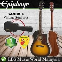 ราคา Epiphone AJ-210CE ชุดกีตาร์โปร่งพร้อมปิ๊กอัพและเคสวินเทจ (AJ210 AJ210CE) (40382813878)