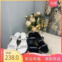 ราคา ฤดูใบไม้ร่วงฤดูหนาวรูปแบบใหม่ Balenciaga Letter Slip-On รองเท้าแตะผู้หญิง Slip-On ส้นหนาเปิดนิ้วเท้ารองเท้าชายหาดสวมใส่ด้านนอกกลาง (43132686182)