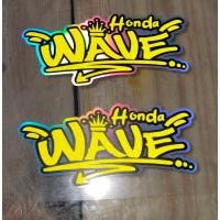 ราคา สติ๊กเกอร์ Wave สะท้อนแสง รองพื้นไฮโลแกรม 11 cm. (29885885845)