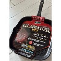 ราคา **มาใหม่ กะทะย่าง** ทรง สี่เหลี่ยม Non Stick GLADITOR Pro Ultra Max ตรานกนางนวล ขนาด 28 ซม. (4096444497)