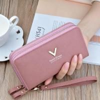 ราคา GC-001)กระเป๋าสตางค์ใบยาว 2 ซิป โลโก้ V มีหลายสีให้เลือก (55561882870)