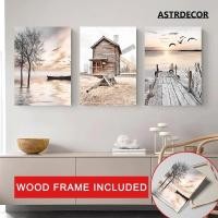 ราคา (พร้อมกรอบ) ภาพวาดผ้าใบ รูปสะพานทะเล กังหันลม เรือ ชายหาด นกนางนวล สไตล์นอร์ดิก สําหรับตกแต่งผนังบ้าน ห้องนั่งเล่น (22886823659)