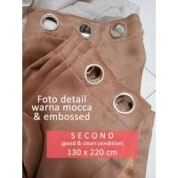 ราคา (SECOND) Preloved ผ้าม่านมือสอง / ผ้าม่านทึบแสงแบบหนา 130X220 ซม. ผ้าม่านมอคค่า / rijek (56563245205)