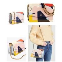 ราคา Tory Burch กระเป๋ามือ 2 ของแท้‼️ Tory burch Robinson Convertible Mixed-Media Shoulder Bag (8387839037)