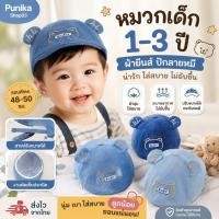 ราคา [พร้อมส่ง] หมวกเด็ก 1–3 ปี รอบศีรษะ 48–50 ซม. หมวกติงลี่ ผ้ายีนส์ ปักลายหมี หมวกแก๊ปเด็กน่ารัก ปรับขนาดได้ มี 3 สี (45353114504)