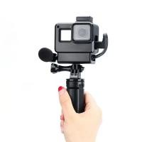 ราคา V2 Vlog Action กล้องสําหรับ GoPro Hero 7 6 5 สีดํารองเท้าเย็นสําหรับไมโครโฟนภายนอก + Pro 3.5 มม.อะแดปเตอร์ไมโครโฟน (27036858866)