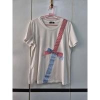 ราคา 2nd SPN เสื้อยืด แต่งผ้าลายสก๊อตเป็นโบว์ น่ารัก (41063662765)