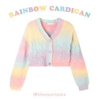 ราคา Theyourlooks 502 ♡ พร้อมส่ง Rainbow cardigan คาร์ดิแกนเรนโบว์ (14892460211)