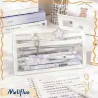 ราคา ดินสอ MELIFLUO , Star Wings พิมพ์กระเป๋าปากกาสองชั้น, Kawaii โปร่งใสพร้อมกระเป๋าดินสอ Charms (55065121243)