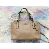 ราคา กระเป๋ามือ 2 Coach แท้ ทรงพัด หนังแท้ ซิปykk (18646549409)