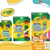 ราคา ถูกสุด ปากกาสี Crayola Super Tips รุ่น 10 / 20/ 50 / 100 สี (2442002479)