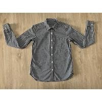ราคา เสื้อเชิ้ตคอปกแขนยาว แบรนด์ Muji มือสอง สีขาวดำ ลายตาราง (22278655169)