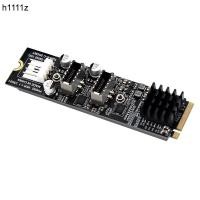 ราคา M.2 M Key NVME PCIe เป็น USB 3.1 TYPE C แผงด้านหน้าขยายการ์ด 10Gb NGFF M2 NVME ถึง Dual TYPE-E อะแดปเตอร์ USB-C Hub Riser สําหรับ PC (51212525589)