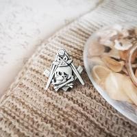 ราคา Masonic Lapel Pins Widows Son Skull Skeleton Freecasting Badge Mason Freemason BLM51 ขนาด 1.9*2 ซม.โบราณเข็มกลัดเงินของขวัญ (52910527644)