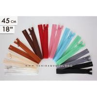 ราคา ซิปญี่ปุ่น YKK เบอร์ 5 ซิปฟันกระดูก ซิปกระดูกงู ซิปสำเร็จรูป ซิปฟันพลาสติก พร้อมหัวซิปแบน ขนาดยาว 45 ซม. (18 นิ้ว) (3655221250)