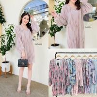 ราคา dress เดรส เดรสอัดพลีท อัดพลีท ชุดอัดพลีท เดรสสาวอวบ (14171468892)