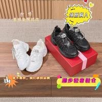 ราคา Roger Vivier Viv & 39; Zag Roger Vivier สไตล์ใหม่เพชรหัวเข็มขัดเชือกยืดหยุ่นผู้หญิงหนา Soled รองเท้าผ้าใบ 2026 สไตล์ใหม่สแควร์ Buckle Rhinestone รองเท้าผ้าใบผู้หญิงหนา Soled เพิ่มความสูง Slimmer ดูสีข