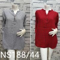 ราคา เสื้อสาวอวบ NANA SHOP เสื้อไซส์ใหญ่ เสื้อคนอ้วน แขนยาว ผ้าสปัน ลายสก็อต เนื้อนิ่ม ใส่สบาย อก 44 นิ้ว (1880408975)