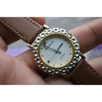 ราคา นาฬิกา Vintage มือสองญี่ปุ่น NOVELLE ระบบ QUARTZ UNISEX ทรงกลม กรอบเงิน เข็มวินาทีเป็นรูปไม้กอล์ฟ หน้าปัด 32มม (23641320808)