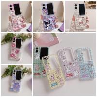 ราคา เคสโทรศัพท์มือถือ PC พับได้ กันกระแทก ลายการ์ตูนแมว Kt Kuromi สามชิ้น สําหรับ OPPO Find N2 Flip 5G (19075153410)