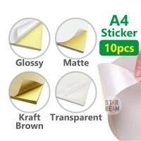 ราคา (10 แผ่น) A4 Glossy Mirrokote, Matte Simili, Kraft, กระดาษสติกเกอร์ใสใสใสใส Kertas Pelekat Laser Inkjet Print (55004332424)
