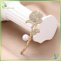 ราคา [ความงาม] หรูหราสีทองดอกกุหลาบเข็มกลัดสําหรับผู้หญิงโลหะผสม พลอยเทียม ช่อดอกไม้เข็มกลัดเสื้อแต่งงานชุดตกแต่งของขวัญ {ขาย} (53413728529)