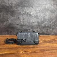 ราคา Balenciaga Balenciaga Ladies Flap Motorcycle Bag กระเป๋าถือกระเป๋าสะพายไหล่ (49714282345)