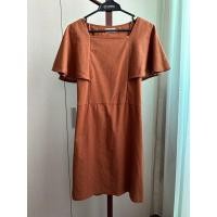 ราคา เดรสผ้าฝ้าย สีน้ำตาลอมส้ม (25808986861)