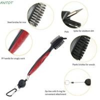 ราคา แปรงไม้กอล์ฟ ANTAOT อุปกรณ์กอล์ฟสองด้านแบบพกพาเครื่องมือทําความสะอาด (28053405054)