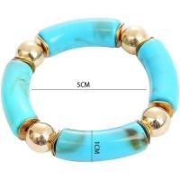 ราคา หลอดไม้ไผ่ลูกปัดอะคริลิกําไลข้อมือสร้อยข้อมือชุบทองที่มีสีสันก้อนโค้งหลอดทองชิ้นลูกปัดยืดสร้อยข้อมือมิตรภาพฤดูร้อนชายหาดเครื่องประดับส (52264117822)