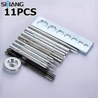 ราคา XIJIANG 11 ชิ้น/เซ็ตเหล็ก Snap ปุ่มเครื่องมือติดตั้งหนังแกะสลัก/แสตมป์เครื่องมือสําหรับหัตถกรรม- DIY หนังหัตถกรรม- Punch และฐานที่นอนปุ่ม Snap คู่มือ-หนังหัตถกรรมเครื่องมือ (55859741341)