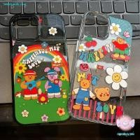 ราคา ส่งในพื้นที่ เคสสำหรับไอโฟน16 หมีลายรุ้งสวย เคสมือถือใสนิ่มกลิตเตอร์วาว For IPhone16 15 14 11 12 13ProMax 6/7/8Plus XRXS (44706497329)