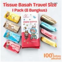 ราคา 8 IN 1 MINI WET TISSUES CUTE CHARACTER PUMPKIN / MULTIPURPOSE MINI TRAVEL SIZE WET TISSUES (40607216960)