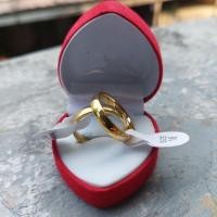 ราคา แหวนคู่ไทเทเนียม แหวนหมั้น ลายทองธรรมดา ป้องกันสนิม (50802924723)