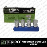 ราคา Air Quick Coupler 4 WAY TEKIRO Air Compressor Coupler 4 สาขาคอมเพรสเซอร์ท่อการเชื่อมต่อ (25037704125)