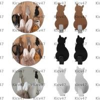ราคา คิควี 2ชิ้นลายแมวตะขอห้องน้ําเสื้อผ้าที่เก็บห้องครัว (44764228534)