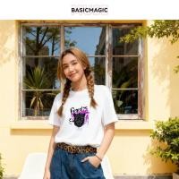 ราคา เสื้อยืดโอเวอร์ไซส์สีดำ | ลายเสือสีม่วง สไตล์ทันสมัย Athletic Basic Street Style Oversize 2ชิ้น ฟรีจัดส่ง 0039 (44076003491)