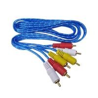 ราคา สายAV สายRCA สายสัญญาณ ต่อทีวีกับเครื่องเล่น 6หัว ยาว 1.5 เมตร คละสี (7453002808)