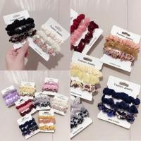 ราคา Set 3 in 1 Korean scrunchie hair tie หางม้า bun (25645607839)